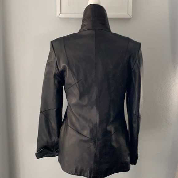 Pellino Genuine Italian Black Leather Jacket Sz M - Picture 5 of 11